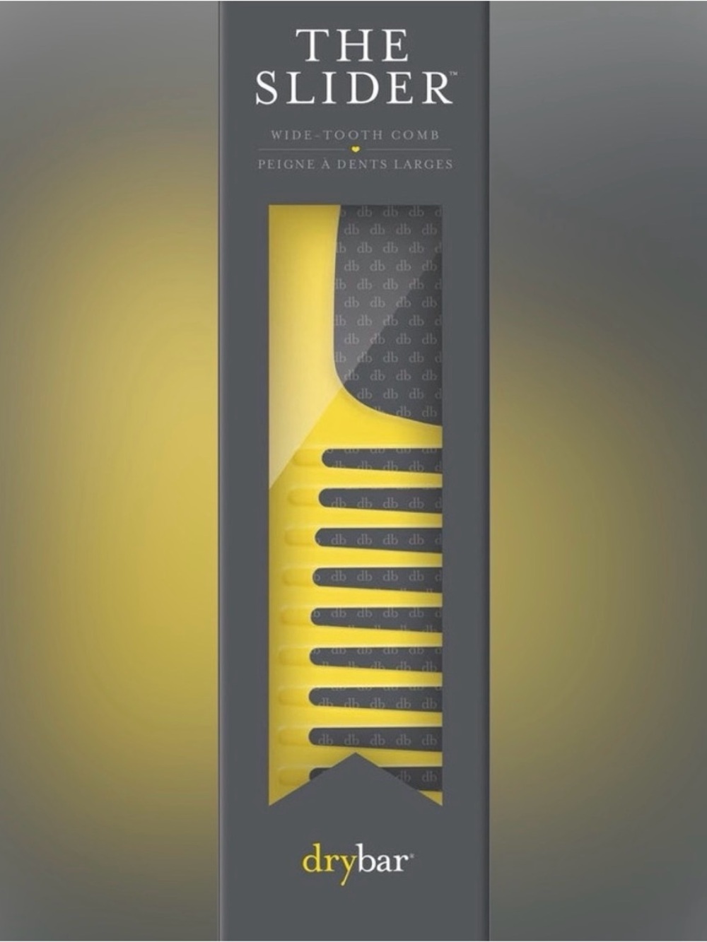 Drybar Yellow Wide-Tooth Slider Comb NWT